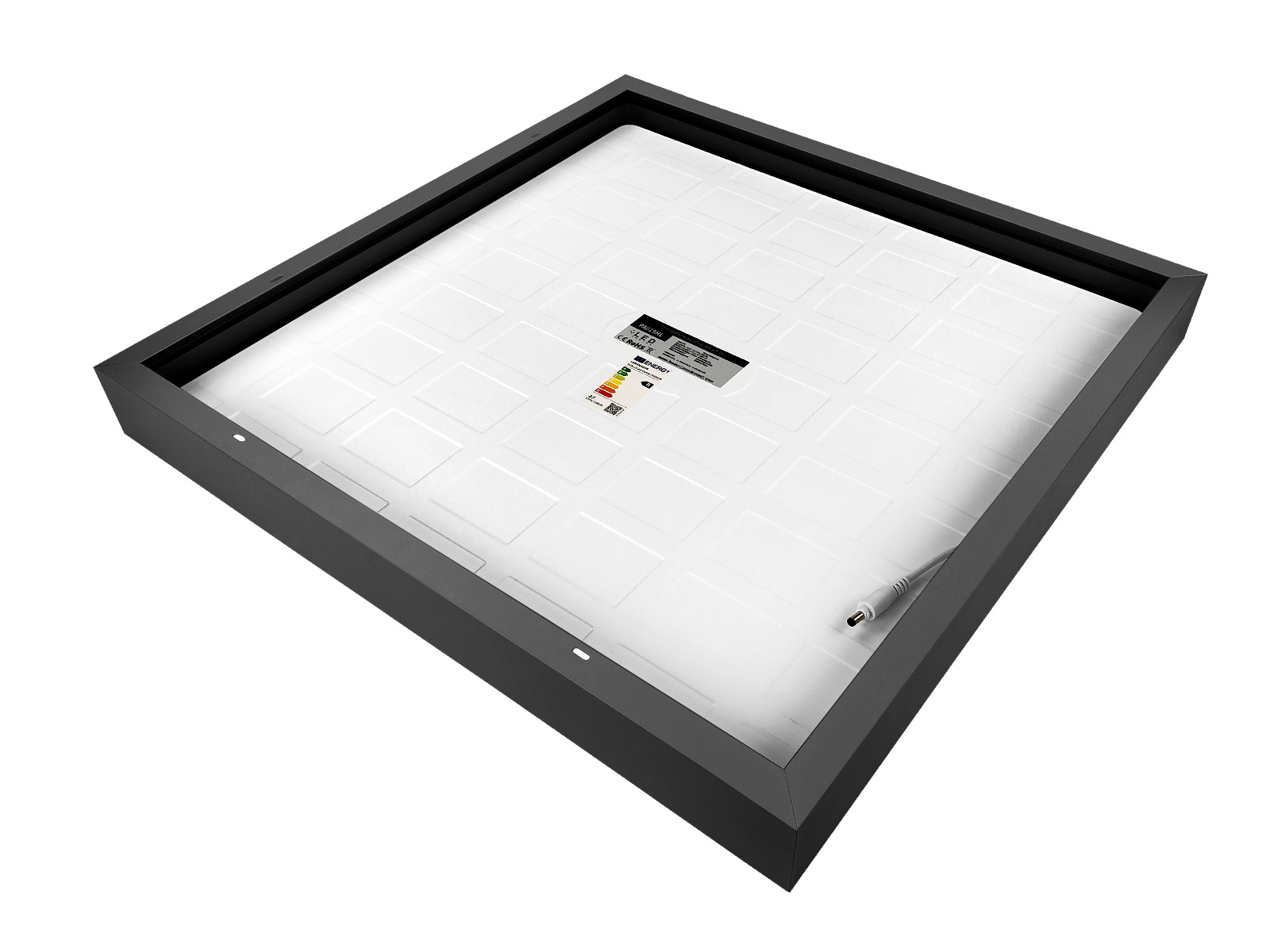 Ramka natynkowa do paneli LED 60x60 6.3cm metal Czarna